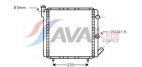 Radiateur moteur (Radiateur de refroidissement) AVA Deutschland GmbH ref. RT2016