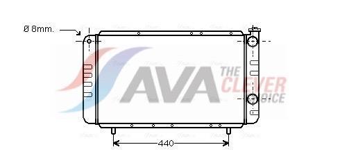 Radiateur moteur (Radiateur de refroidissement) AVA Deutschland GmbH RT2058