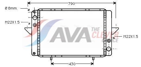 Radiateur moteur (Radiateur de refroidissement) AVA Deutschland GmbH ref. RT2060