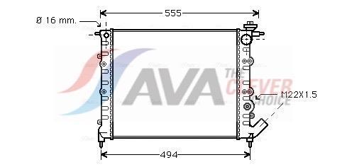 Radiateur moteur (Radiateur de refroidissement) AVA Deutschland GmbH RT2109