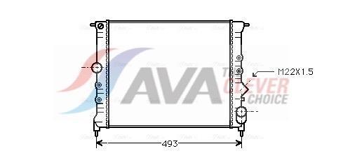 Radiateur moteur (Radiateur de refroidissement) AVA Deutschland GmbH ref. RT2119