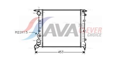 Radiateur moteur (Radiateur de refroidissement) AVA Deutschland GmbH ref. RT2121
