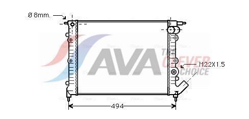 Radiateur moteur (Radiateur de refroidissement) AVA Deutschland GmbH ref. RT2132