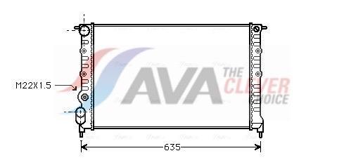 Radiateur moteur (Radiateur de refroidissement) AVA Deutschland GmbH ref. RT2149