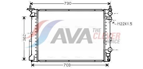Radiateur moteur (Radiateur de refroidissement) AVA Deutschland GmbH ref. RT2259