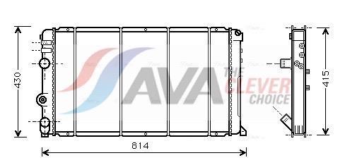 Radiateur moteur (Radiateur de refroidissement) AVA Deutschland GmbH ref. RT2263