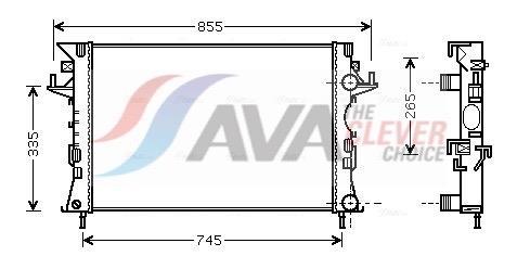 Radiateur moteur (Radiateur de refroidissement) AVA Deutschland GmbH RT2290