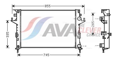 Radiateur moteur (Radiateur de refroidissement) AVA Deutschland GmbH ref. RT2291