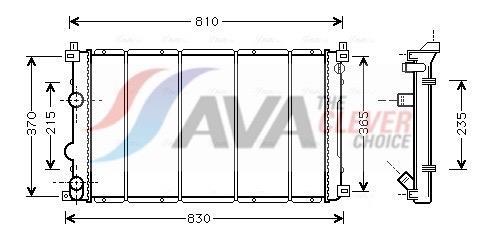 Radiateur moteur (Radiateur de refroidissement) AVA Deutschland GmbH ref. RT2361