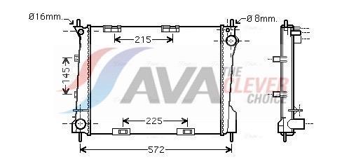 Radiateur moteur (Radiateur de refroidissement) AVA Deutschland GmbH ref. RT2371