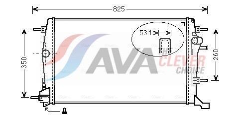 Radiateur moteur (Radiateur de refroidissement) AVA Deutschland GmbH ref. RT2414