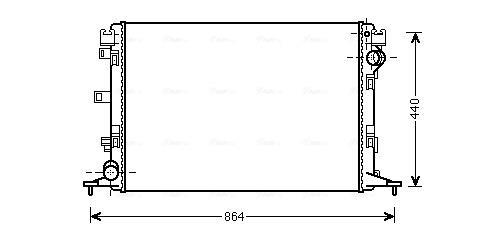 Radiateur moteur (Radiateur de refroidissement) AVA Deutschland GmbH RT2420