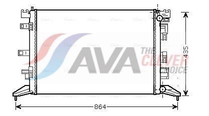 Radiateur moteur (Radiateur de refroidissement) AVA Deutschland GmbH ref. RT2425