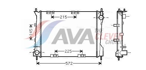 Radiateur moteur (Radiateur de refroidissement) AVA Deutschland GmbH ref. RT2554