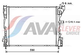 Radiateur moteur (Radiateur de refroidissement) AVA Deutschland GmbH ref. RT2608