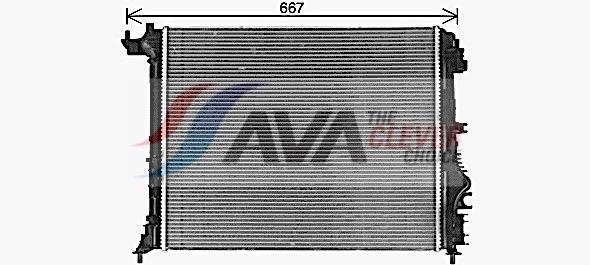 Radiateur moteur (Radiateur de refroidissement) AVA Deutschland GmbH ref. RT2648
