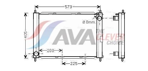 Radiateur moteur (Radiateur de refroidissement) AVA Deutschland GmbH ref. RT2652