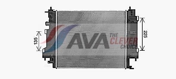 Radiateur moteur (Radiateur de refroidissement) AVA Deutschland GmbH ref. RT2658