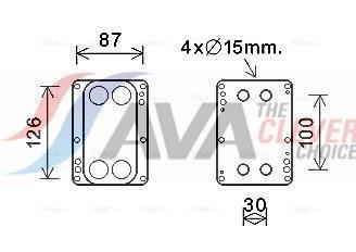 Radiateur d'huile moteur (Refroidisseur d'huile moteur) AVA Deutschland GmbH ref. RT3631