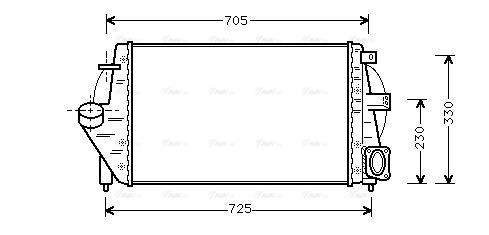 Intercooler, échangeur (Refroidisseur d'air) AVA Deutschland GmbH RT4212