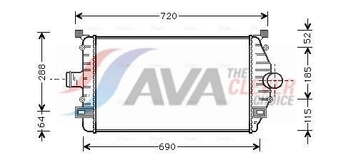 Intercooler, échangeur (Refroidisseur d'air) AVA Deutschland GmbH RT4277