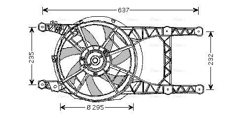 Ventilateur de refroidissement du moteur (Motoventilateur) AVA Deutschland GmbH RT7531