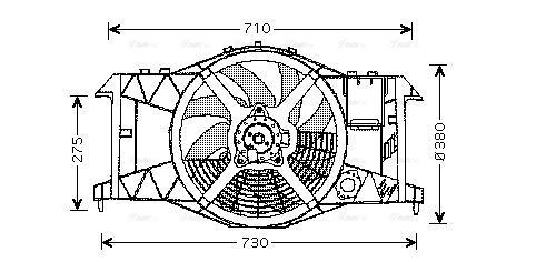 Ventilateur de refroidissement du moteur (Motoventilateur) AVA Deutschland GmbH RT7533