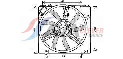 Ventilateur de refroidissement du moteur (Motoventilateur) AVA Deutschland GmbH RT7540