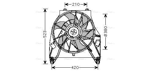 Ventilateur de refroidissement du moteur (Motoventilateur) AVA Deutschland GmbH RT7543