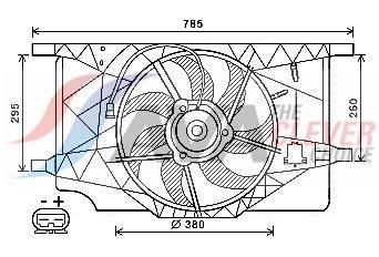 Ventilateur de refroidissement du moteur (Motoventilateur) AVA Deutschland GmbH RT7547