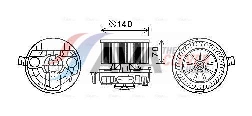 Pulseur d'air habitacle (Ventilateur habitacle) AVA Deutschland GmbH ref. RT8570