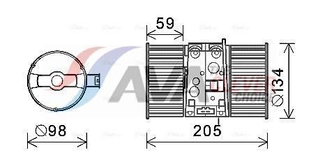 Ventilador habitáculo AVA Deutschland GmbH ref. RT8586