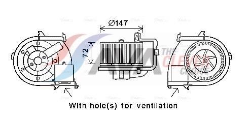 Ventilador habitáculo AVA Deutschland GmbH ref. RT8593