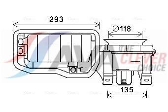 Pulseur d'air habitacle (Ventilateur habitacle) AVA Deutschland GmbH ref. RT8596