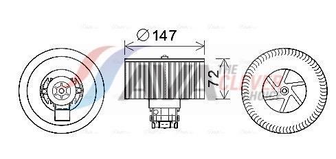 Ventilador habitáculo AVA Deutschland GmbH ref. RT8598