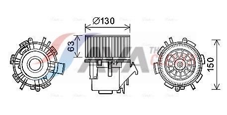 Ventilador habitáculo AVA Deutschland GmbH ref. RT8599