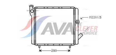 Radiateur moteur (Radiateur de refroidissement) AVA Deutschland GmbH ref. RTA2070