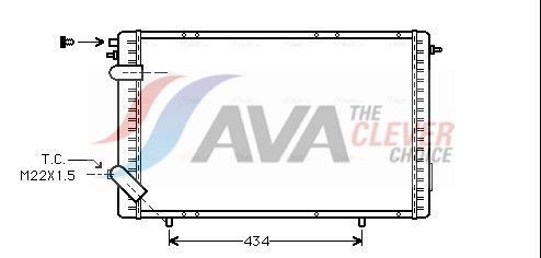 Radiateur moteur (Radiateur de refroidissement) AVA Deutschland GmbH ref. RTA2126