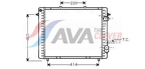 Radiateur moteur (Radiateur de refroidissement) AVA Deutschland GmbH ref. RTA2159