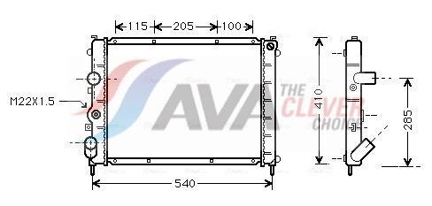 Radiateur moteur (Radiateur de refroidissement) AVA Deutschland GmbH ref. RTA2231