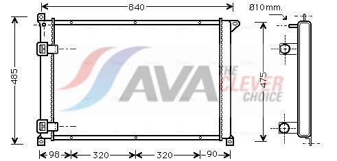 Radiateur moteur (Radiateur de refroidissement) AVA Deutschland GmbH ref. RTA2257