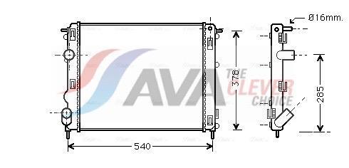 Radiateur moteur (Radiateur de refroidissement) AVA Deutschland GmbH RTA2272