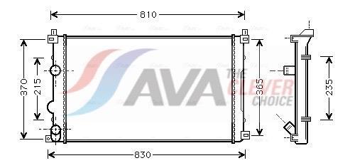 Radiateur moteur (Radiateur de refroidissement) AVA Deutschland GmbH ref. RTA2322