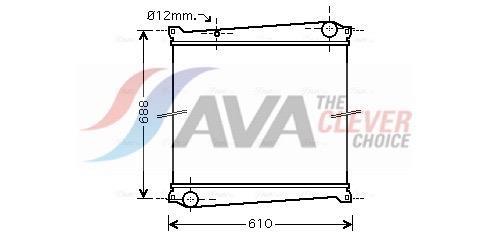 Radiateur moteur (Radiateur de refroidissement) AVA Deutschland GmbH ref. RTA2379