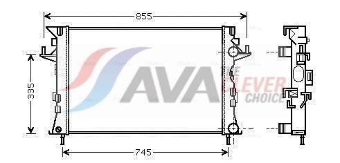Radiateur moteur (Radiateur de refroidissement) AVA Deutschland GmbH ref. RTA2438