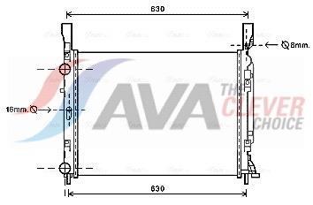 Radiateur moteur (Radiateur de refroidissement) AVA Deutschland GmbH ref. RTA2469