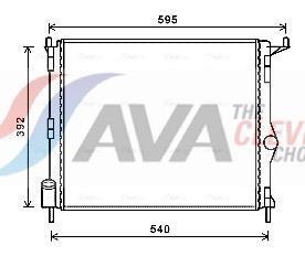 Radiateur moteur (Radiateur de refroidissement) AVA Deutschland GmbH ref. RTA2476