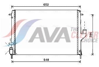 Radiateur moteur (Radiateur de refroidissement) AVA Deutschland GmbH ref. RTA2478