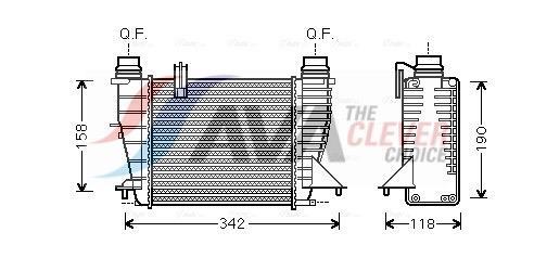 Intercooler permutador ar-ar AVA Deutschland GmbH ref. RTA4553