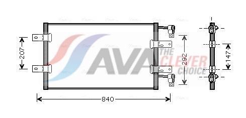 Condenseur, climatisation (Radiateur de climatisation) AVA Deutschland GmbH ref. RTA5314